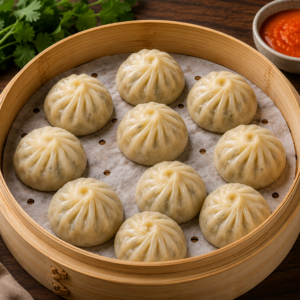 Veg. steam momo (10 pcs)